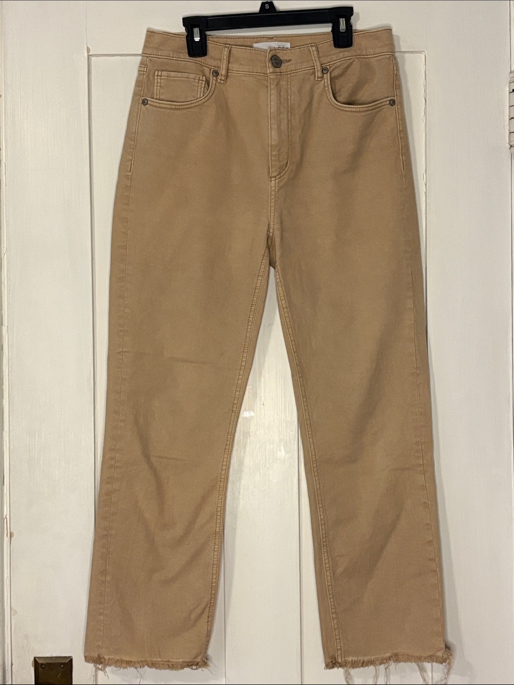 LOFT Straight Jeans in Khaki